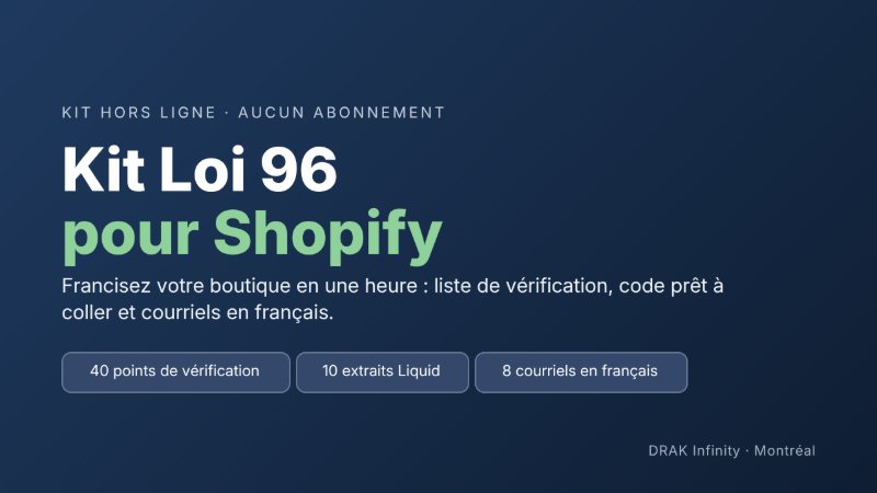 Kit Loi 96 pour boutique Shopify